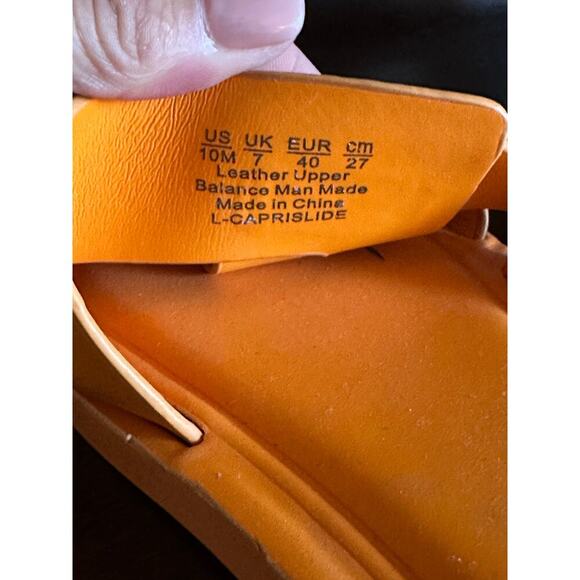 Franco Sarto Women's Peange Leather Caprislide Slide Sandals Size 10 - Picture 6 of 8